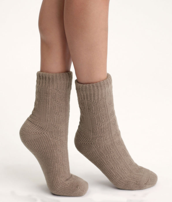 DIM Warme Socke Frau Braun Cocoon Fleece