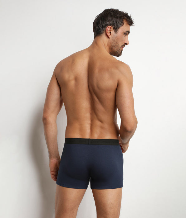 DIM Boxershorts für Herren aus gerippter Modal-Baumwolle in Mitternachtsblau von Dim Élégant