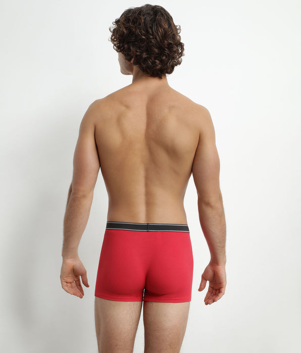 DIM Rote Boxershorts aus gerippter Modal-Baumwolle - DIM Elegant