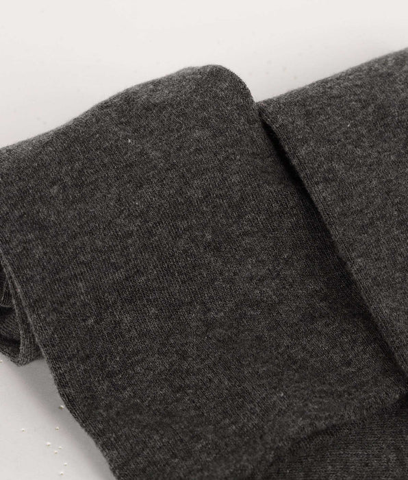 DIM Anthrazit melierte hohe Maxi-Damensocken aus Baumwolle - La Mode