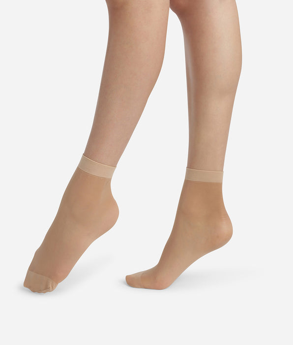 DIM 2er-Pack transparente Socken 20D mit Lycra® in Nude - Ultra Resist