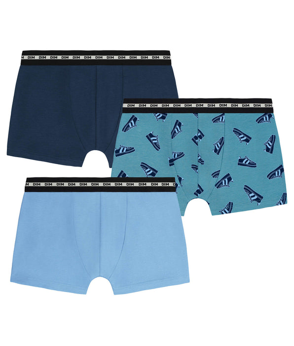 DIM 3er-Pack Boxershorts für Jungen aus Stretch-Baumwolle mit Streetwear-Motiven von EcoDim Mode