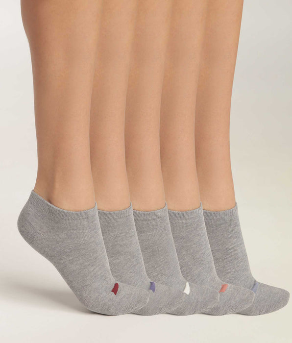 DIM 5er-Pack Socken aus hellgrauer Baumwolle – EcoDIM