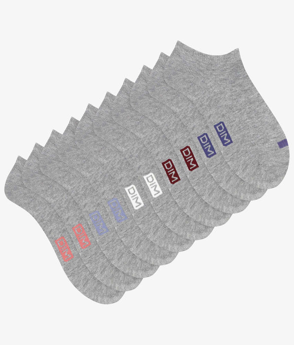 DIM 5er-Pack Socken aus hellgrauer Baumwolle – EcoDIM