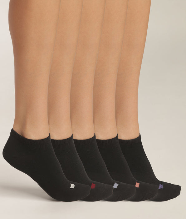 DIM 5er-Pack Socken aus schwarzer Baumwolle – EcoDIM