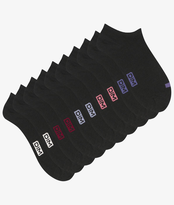 DIM 5er-Pack Socken aus schwarzer Baumwolle – EcoDIM