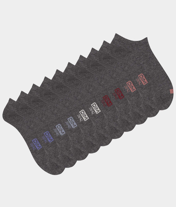 DIM 5er-Pack Socken aus grauer Baumwolle  – EcoDIM