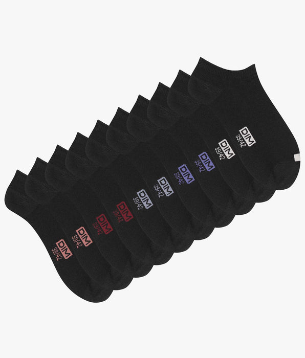 DIM 5er-Pack Socken aus schwarzer Baumwolle  – EcoDIM