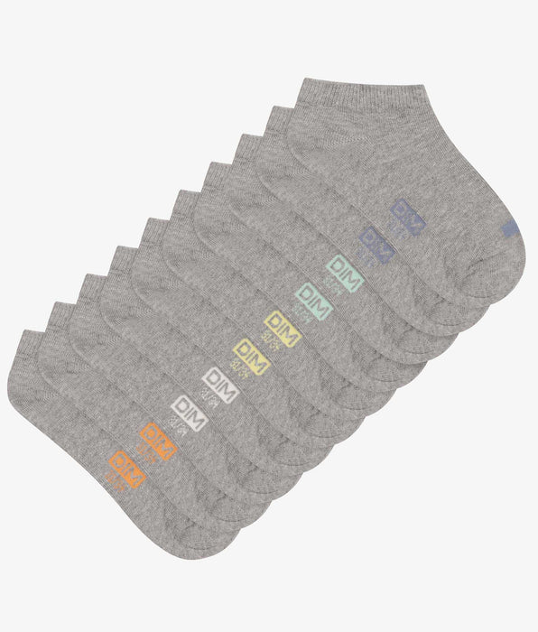 DIM 5er-Pack Unisex-Socken aus grauer Baumwolle – EcoDIM