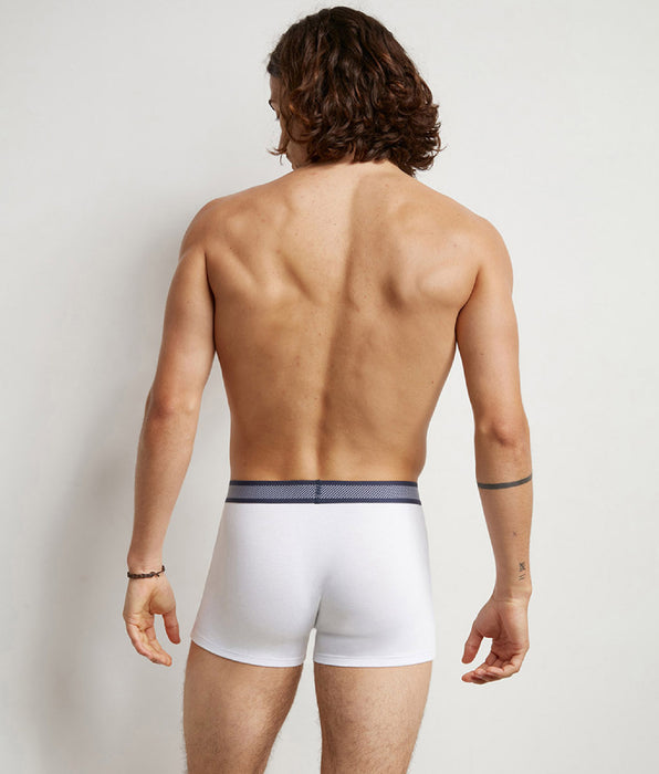 DIM Weiße Piqué Boxershorts aus Modal-Baumwolle - DIM Smart