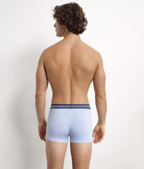Blau Artic Piqué Boxershorts aus Modal-Baumwolle - DIM Smart 