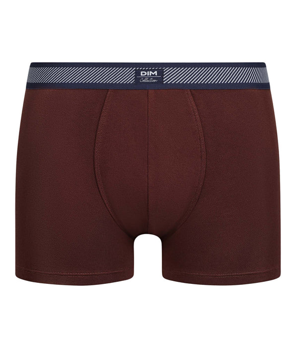 DIM Weinrote Piqué Boxershorts aus Modal-Baumwolle - DIM Smart