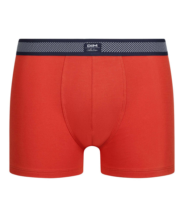 DIM Orangefarbene Piqué Boxershorts aus Modal-Baumwolle - DIM Smart