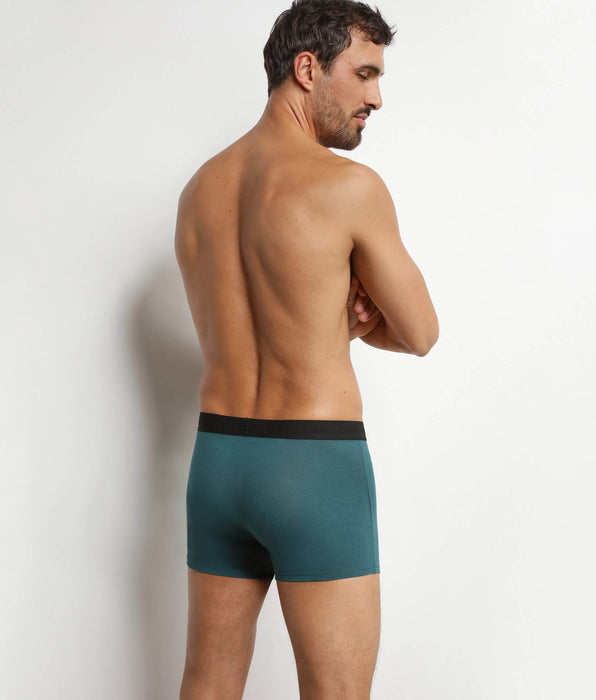 DIM Boxershorts für Herren aus Baumwoll-Modal-Piqué Bleu Méditerranée Dim Smart