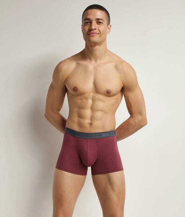 DIM Rubinrote Boxershorts mit hellroten Punkten - DIM Fancy