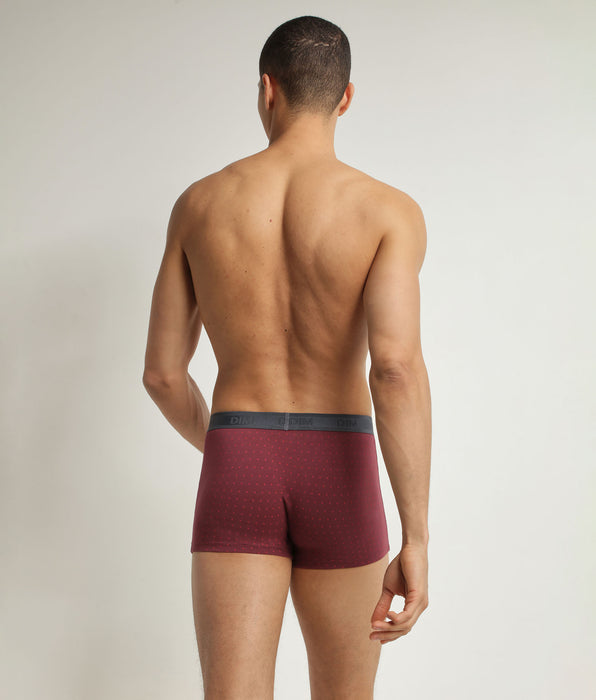 DIM Rubinrote Boxershorts mit hellroten Punkten - DIM Fancy