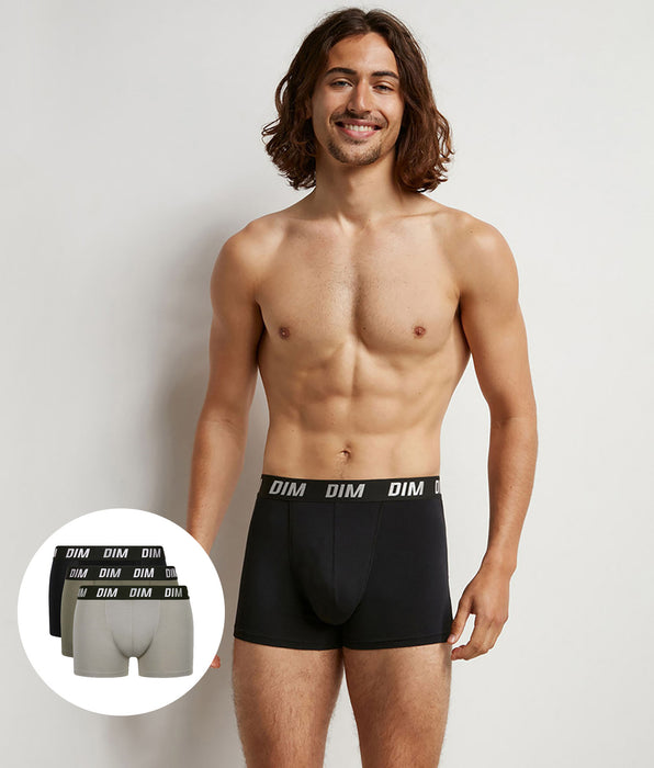 DIM 3er-Pack grün/schwarze Boxershorts mit Wärmeregulierung - Regul'Activ