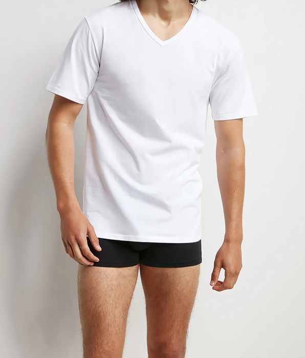 DIM 2er-Pack weiße T-Shirts mit V-Ausschnitt und Wärmeregulierung - Regul'Activ
