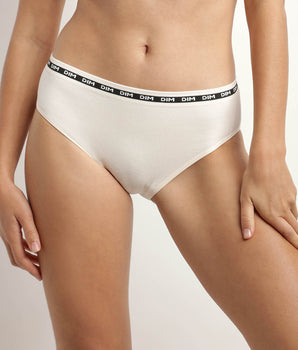 Hellbeiger Slip aus gerippter Mikrofaser - Icons Seamless