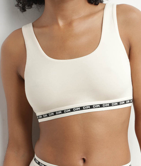 DIM Hellbeiges Bustier aus Mikrofaser - Icons Essentiel