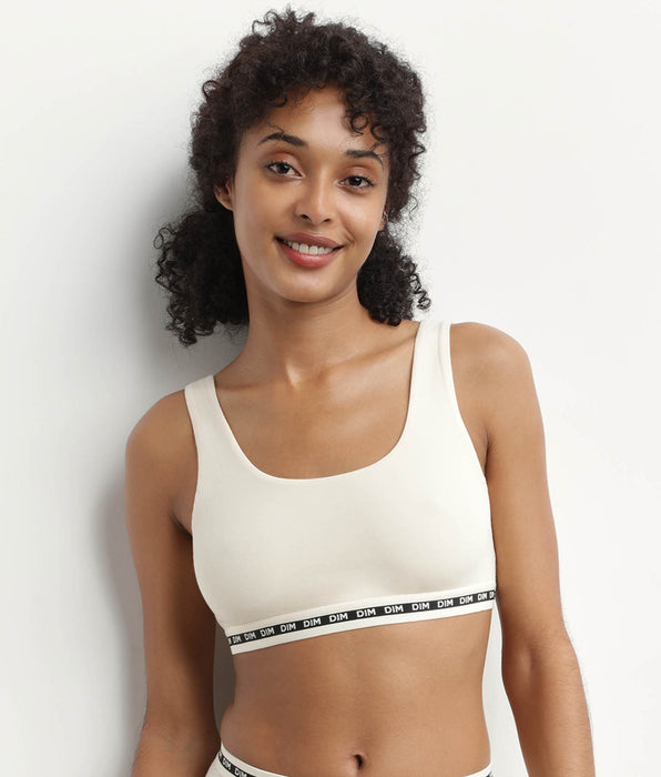 DIM Hellbeiges Bustier aus Mikrofaser - Icons Essentiel