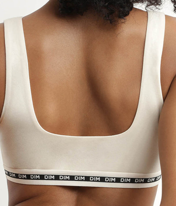 DIM Hellbeiges Bustier aus Mikrofaser - Icons Essentiel