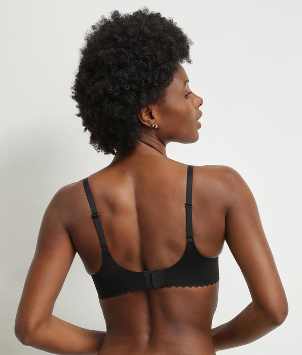 DIM Schwarzer Schal-BH mit Bügeln aus Mikrofaser - Body Touch