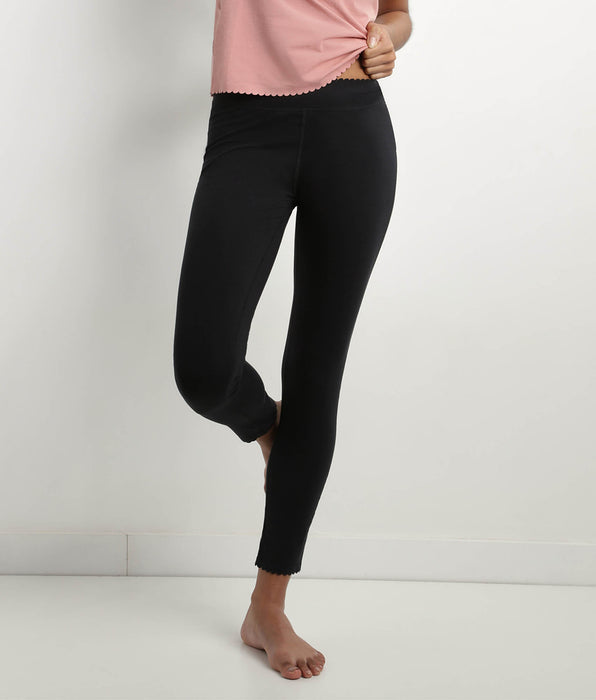 DIM Schwarze blickdichte Damen-Leggings aus Stretch-Baumwolle - Body Touch Easy