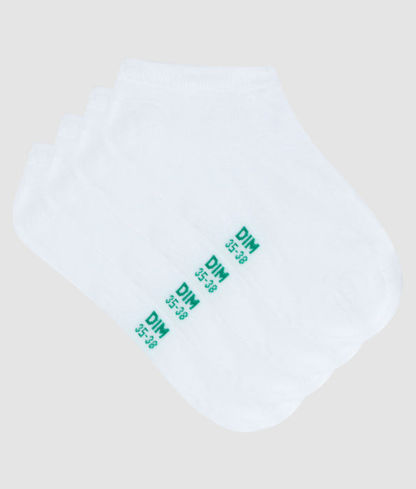 DIM 2er-Pack kurze weiße Damensocken aus Bio-Baumwolle - DIM Good