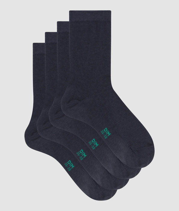 DIM 2er-Pack marineblaue Damensocken aus Bio-Baumwolle - DIM Good