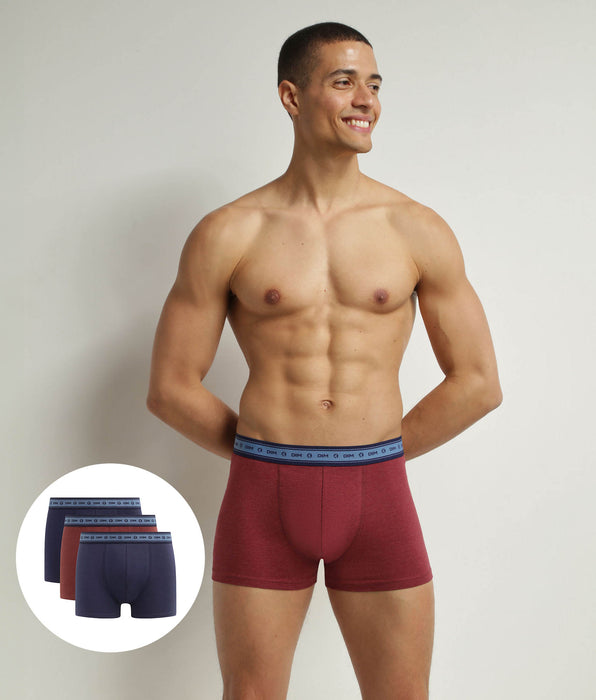 DIM 3er-Pack Herren-Boxershorts Blue Red Denim aus Bio-Baumwolle Dim Good