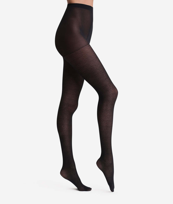 DIM Schwarze Strumpfhose mit Leopardenmuster Dim Style

