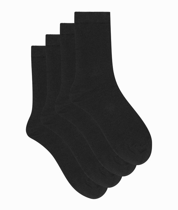 DIM 2-Paar-Set Damen-Socken Schwarz Thermo Fleece