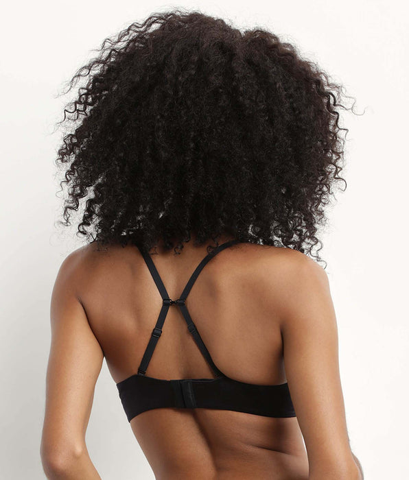 DIM Schwarzer Push-up-BH aus Mikrofaser - Comfort Collection
