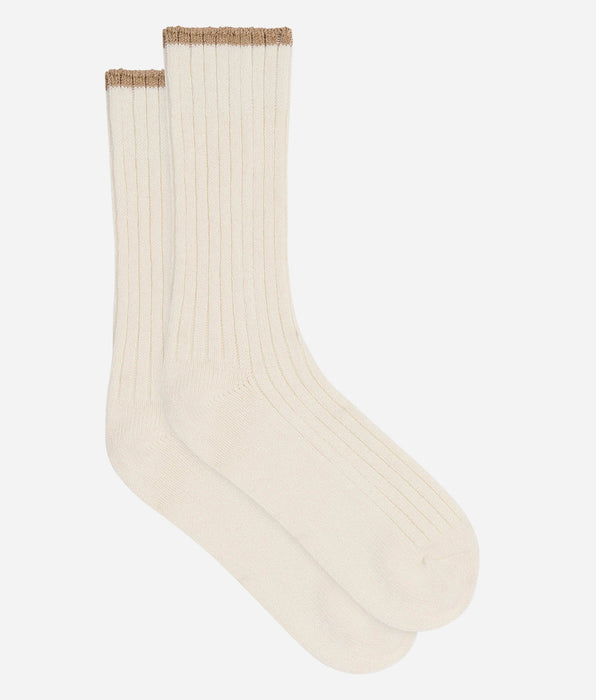 DIM Warme Damensocken in Creme-Beige Bamboo