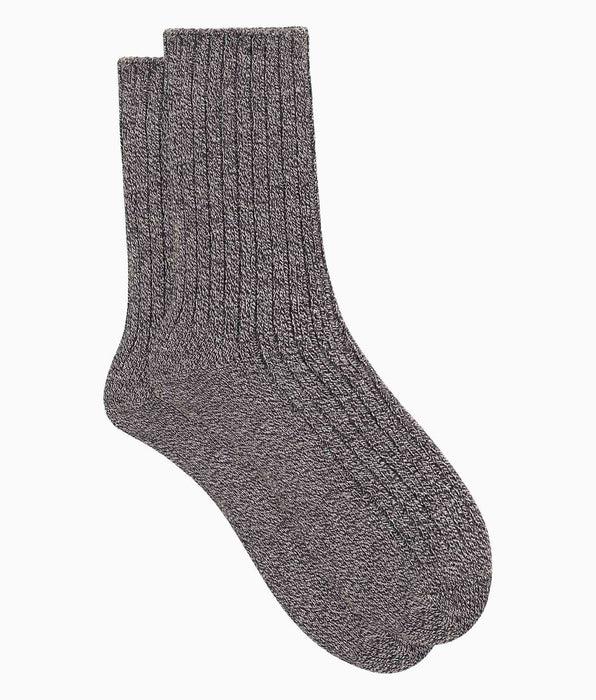 DIM Einfarbige Damensocken aus Rippstrick in Heather Grey Dim Bamboo