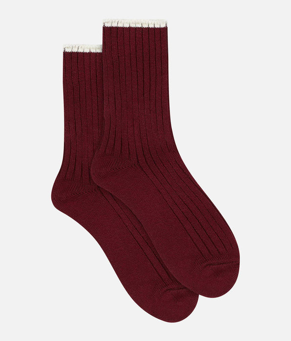 DIM Damensocken Feige gerippt Bambus