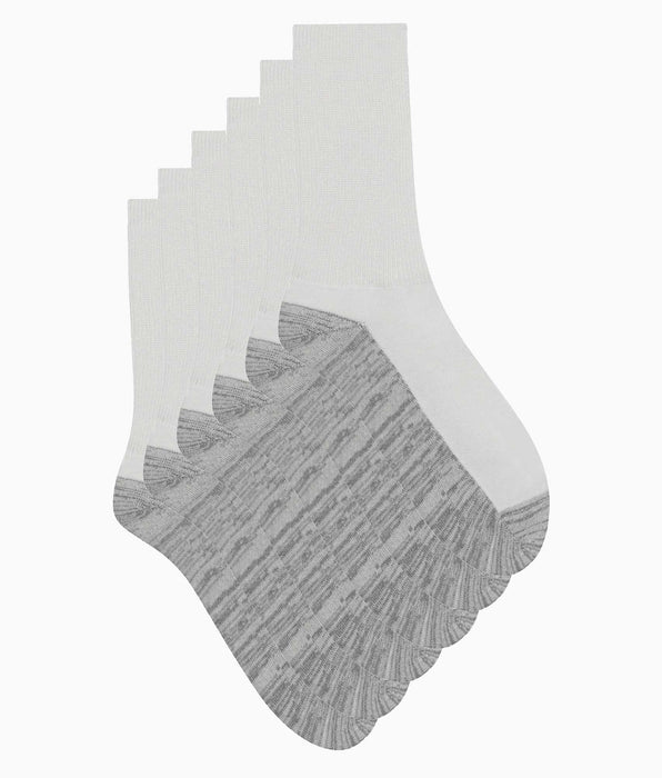 DIM Packung mit 3 Paar Herren-Baumwollsocken Weiß Grau EcoDim Sport
