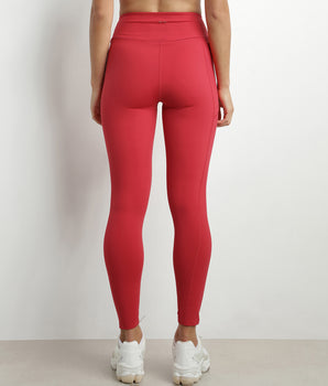 Dim Move Sportleggings für Frauen aus formender Mikrofaser in Rot
