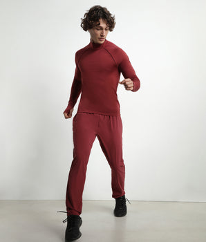 Dim Move Chino-Sporthose für Herren aus Stretch-Jersey in Bordeaux