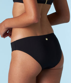 Schwarzer Bikini-Midi-Slip Essential Micro aus Mikrofaser