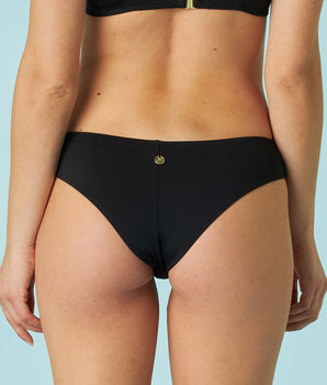 Schwarzer Brazilian-Bikinihose Essential Micro aus Mikrofaser