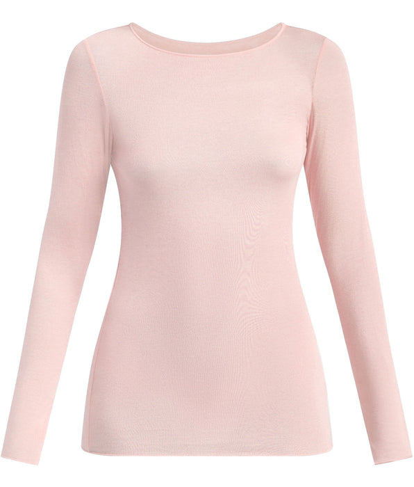 DIM Thermal Light T-Shirt mit Rundhalsausschnitt in zartem Rosa