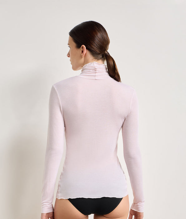 DIM Thermal Light T-Shirt mit Rundhalsausschnitt in zartem Rosa