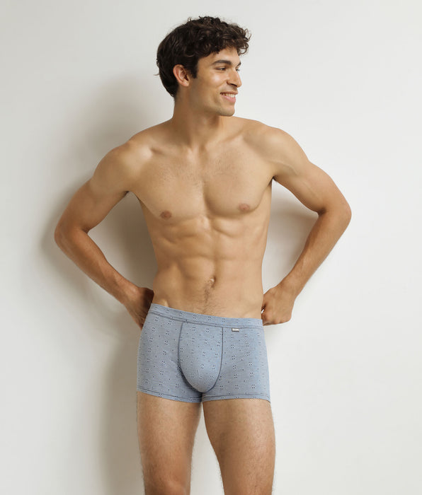 DIM 3er-Pack rote/carmine-blaue Boxershorts für Jungen aus Baumwolle mit Stretch – Ecodim