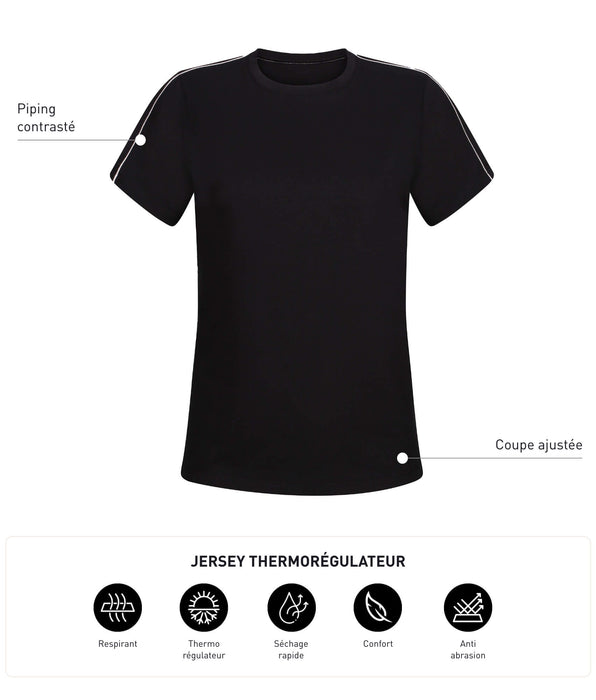 DIM Thermoregulierendes Sport-T-Shirt für Damen aus Jersey Black Dim Move