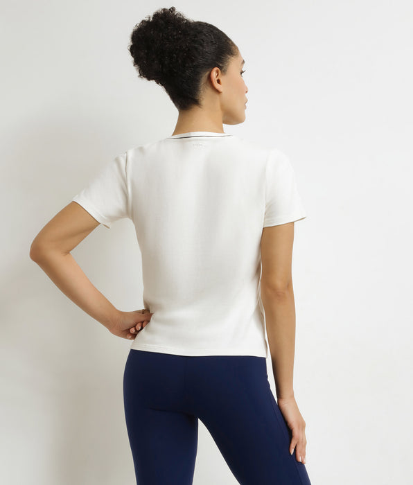 DIM Dim Move thermoregulierendes Damen-Sport-T-Shirt aus Jersey in Ecru