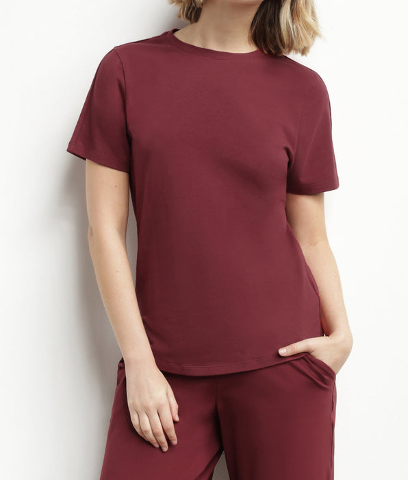 DIM Thermoregulierendes Sport-T-Shirt für Damen aus Bordeaux-Dim-Move-Jersey