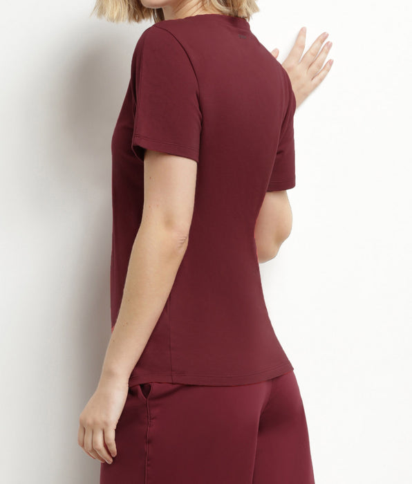 DIM Thermoregulierendes Sport-T-Shirt für Damen aus Bordeaux-Dim-Move-Jersey