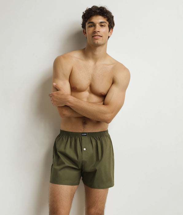 DIM Herren-Unterhose Grün Tennis Baumwolle Stretch